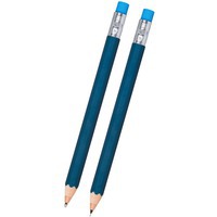 Набор "Даллас": ручка шариковая, карандаш с ластиком в футляре, синий