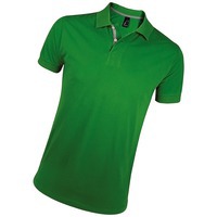 Поло "Portland Men" зеленый, белый_M, 100% х/б, 200г/м2