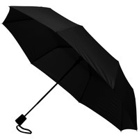Зонт эксклюзивный складной полуавтоматический 21, 3 сложения, черный