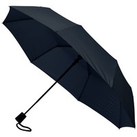 Зонт складной полуавтоматический 21", 3 сложения, темно-синий