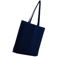 Летняя сумка для покупок из хлопка Eco; синий; 38х42 см; 100% хлопок; шелкография и сумка дешевая