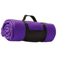 Плед "Сolor"; фиолетовый; 130х150 см; флис 220 гр/м2; шелкография, вышивка