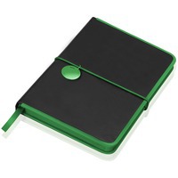 Фотка Блокнот Lettertone модель «COLOR RIM» черный/зеленый