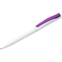 Изображение Ручка шариковая Pin, белая с фиолетовым