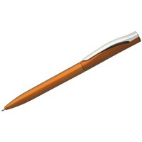 Фотка Ручка шариковая Pin Silver, оранжевая, мировой бренд Open