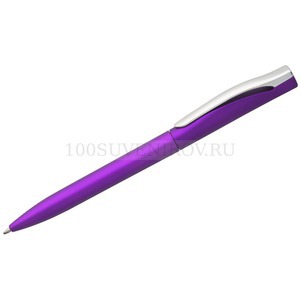 Фото Ручка шариковая Pin Silver, фиолетовая «Open» (фиолетовый металлик)
