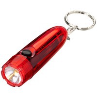 Брелок-фонарик Bullet, прозрачный красный