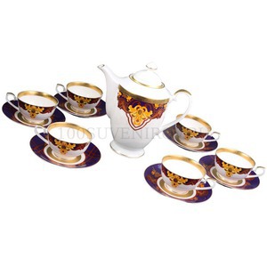 Фото Чайный сервиз на 6 персон (14 предметов) Valentin Yudashkin-La Maison, коллекция «Baroque» (белый,разноцветный)