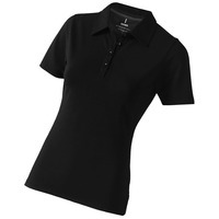Изображение Рубашка поло Markham женская, антрацит/черный, дорогой бренд Elevate