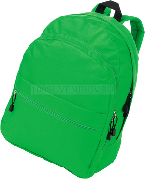 Фото Городской рюкзак TREND с 2 отделениями на молнии и внешним карманом, 27 л., 35 х 17 х 45 см, нагрузка 10 кг. (ярко-зеленый)