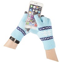 Сенсорные перчатки Snowflake, голубые и перчатки от производителя