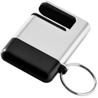 Подставка-брелок для мобильного телефона GoGoс губкой для чистки экрана, черный