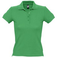 Фотография Рубашка поло женская PEOPLE 210, ярко-зеленая, люксовый бренд Солс