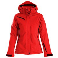 Женская длинная куртка софтшелл женская Skeleton Lady, красная L и осенняя удлиненная модель