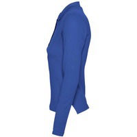 Рубашка поло женская с длинным рукавом PODIUM 210 ярко-синяя M