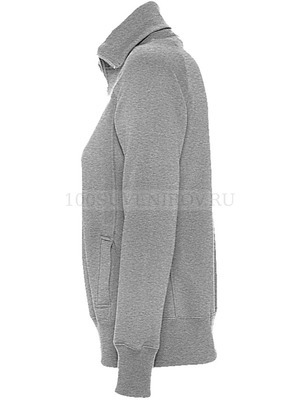 Фото Толстовка женская на молнии SODA 280 серый меланж M «Sols»
