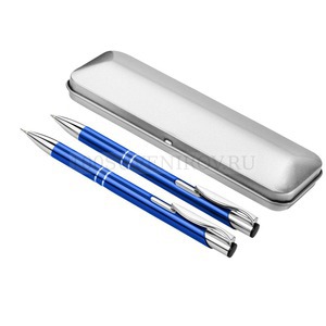 Фото Набор ручек Dublin: ручка, карандаш (ярко-синий, серебристый)