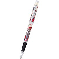 Ручка роллер "Botanica". Cross, серебристый/красный/черный