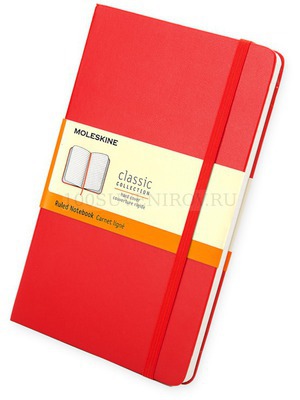 Фото Записная книжка Moleskine Classic (в линейку), Large (13х21см), красный