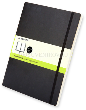 Фото Записная книжка Moleskine Classic Soft (нелинованный), Хlarge (19х25 см), черный