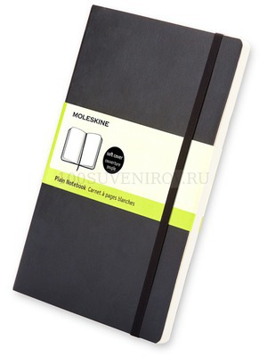 Фото Записная книжка Moleskine Classic Soft (нелинованный), Large (13х21см), черный