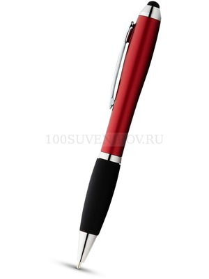 Фото Ручка-стилус шариковая "Nash" со стилусом, красный, черные чернила