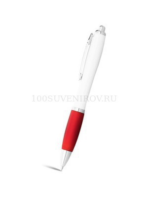 Фото Ручка шариковая "Nash", белый/красный, черные чернила «Scripto»