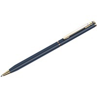 Ручка шариковая металлическая SLIM, твист, синий мокрый асфальт/золотистый