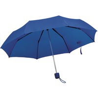 Зонт складной "Foldi", механический, пластиковая ручка, темно-синий,