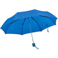 Зонт складной Foldi, механический, пластиковая ручка, ярко-синий,