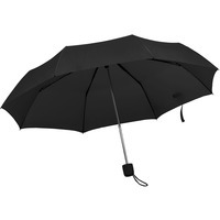 Зонт складной Foldi, механический, пластиковая ручка, черный