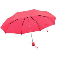 Зонт яркий складной Foldi, механический, пластиковая ручка, красный
