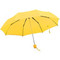 Зонт складной "Foldi", механический, пластиковая ручка, желтый