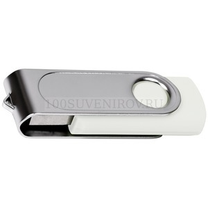 Фото USB flash-карта "Dropex" (8Гб), белый, 5,5х2х1см,пластик, металл
