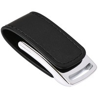 Картинка USB flash-карта Lerix (8Гб), черный, 6х2,5х1,3см, металл, искусственная кожа