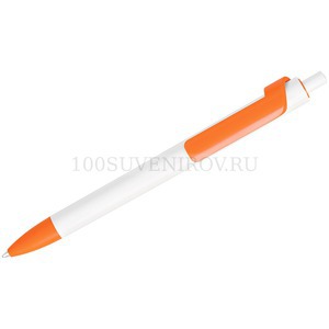 Фото FORTE, ручка шариковая, белый/оранжевый, пластик