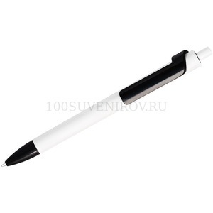 Фото FORTE, ручка шариковая, белый/черный, пластик