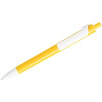 Фотка FORTE, ручка шариковая, желтый/белый, пластик