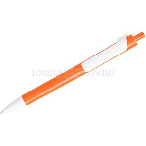 Фото FORTE, ручка шариковая, оранжевый/белый, пластик