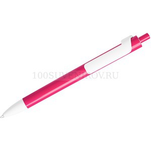 Фото FORTE, ручка шариковая, розовый/белый, пластик