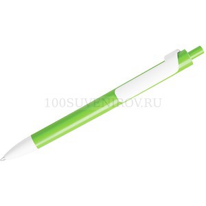 Фото FORTE, ручка шариковая, зеленое яблоко/белый, пластик