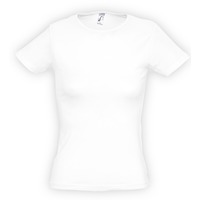 Стильная яркая футболка женская MIAMI 170, белая и стильная недорогая майка