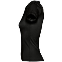 Красивая футболка женская MIAMI 170, черная и модные поло