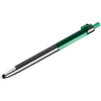 Фотография PIANO TOUCH, ручка шариковая со стилусом для сенсорных экранов, графит/зеленый, металл/пластик