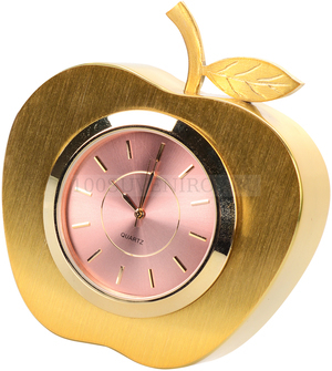 Фото Часы настольные "Золотое яблоко" (золотистый, розовый)