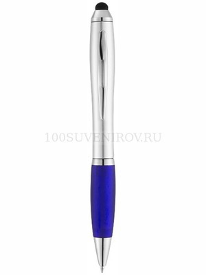 Фото Шариковая ручка-стилус Nash (серебристый, синий)