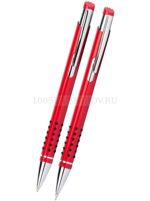 Фото Набор «Онтарио»:ручка шариковая,карандаш в футляре красный