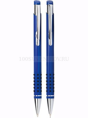 Фото Набор «Онтарио»:ручка шариковая,карандаш в футляре синий