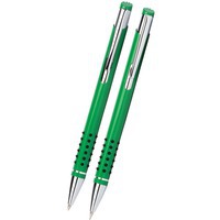 Набор «Онтарио»:ручка шариковая,карандаш в футляре зеленый