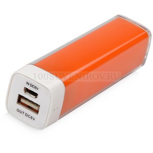 Фото Портативное зарядное устройство "Ангра", 2200 mAh, оранжевый
